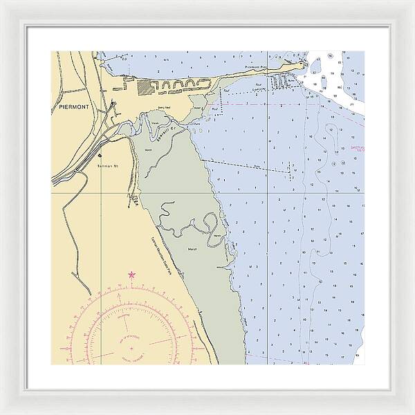 Piermont-new York Nautical Chart - Framed Print