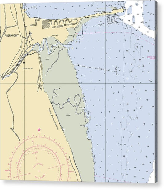 Piermont-new York Nautical Chart - Acrylic Print