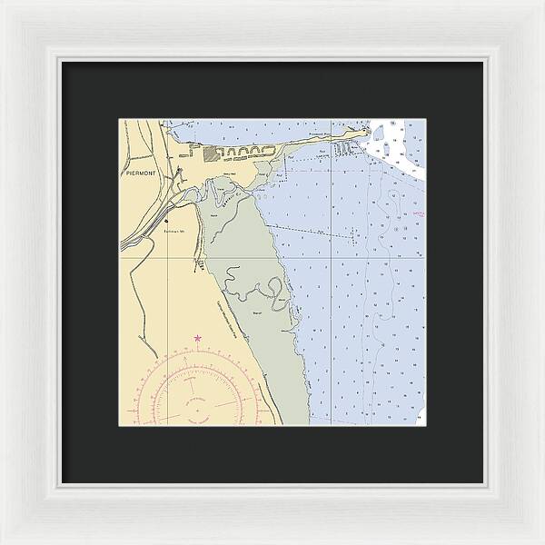 Piermont-new York Nautical Chart - Framed Print
