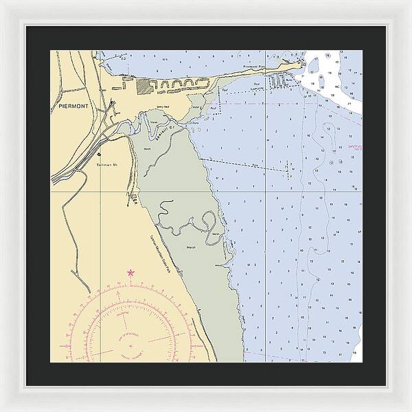 Piermont-new York Nautical Chart - Framed Print