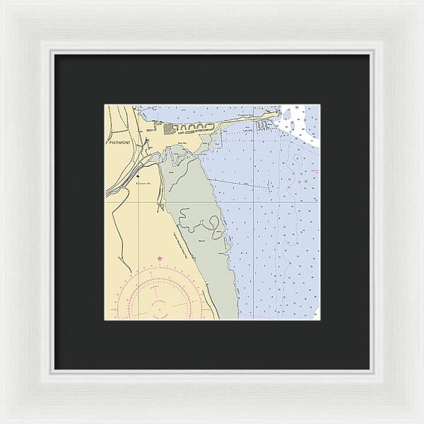 Piermont-new York Nautical Chart - Framed Print