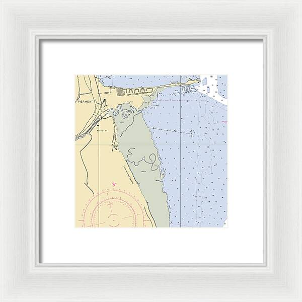 Piermont-new York Nautical Chart - Framed Print