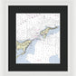 Plum Gut New York Nautical Chart - Framed Print