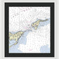 Plum Gut New York Nautical Chart - Framed Print