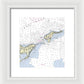 Plum Gut New York Nautical Chart - Framed Print