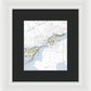 Plum Gut New York Nautical Chart - Framed Print