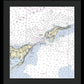 Plum Gut New York Nautical Chart - Framed Print