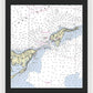 Plum Gut New York Nautical Chart - Framed Print