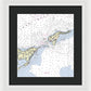 Plum Gut New York Nautical Chart - Framed Print