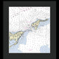 Plum Gut New York Nautical Chart - Framed Print