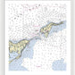 Plum Gut New York Nautical Chart - Framed Print