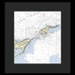 Plum Gut New York Nautical Chart - Framed Print