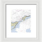 Plum Gut New York Nautical Chart - Framed Print