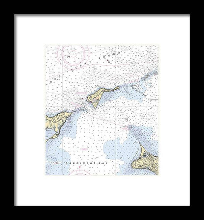 Plum Island-new York Nautical Chart - Framed Print