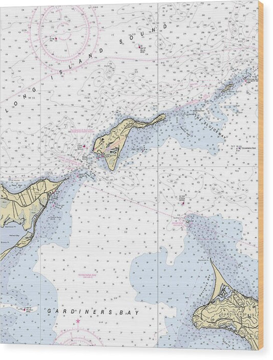 Plum Island-new York Nautical Chart - Wood Print
