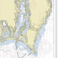 Point Judith Harbor Rhode Island Nautical Chart - Canvas Print