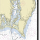 Point Judith Harbor Rhode Island Nautical Chart - Canvas Print