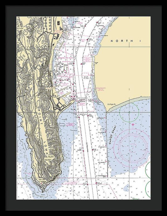 Point Loma-california Nautical Chart - Framed Print