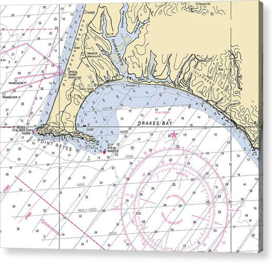 Point-reyes -california Nautical Chart _v6 - Acrylic Print