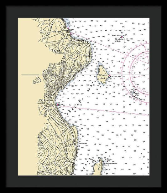 Port Douglas-lake Champlain  Nautical Chart - Framed Print