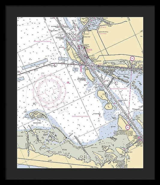 Port Ingleside-texas Nautical Chart - Framed Print