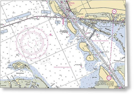 Port Ingleside-texas Nautical Chart - Greeting Card
