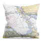 Port Ingleside-texas Nautical Chart - Throw Pillow