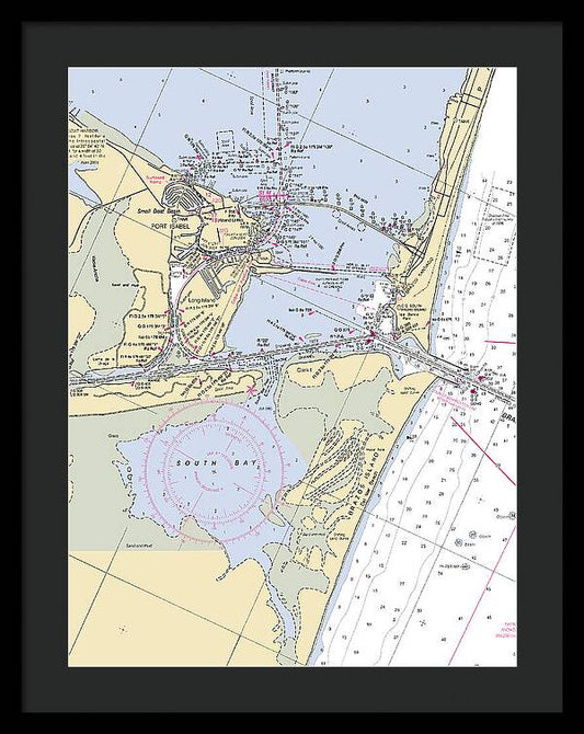 Port Isabel-texas Nautical Chart - Framed Print