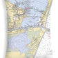 Port Isabel-texas Nautical Chart - Throw Pillow