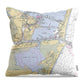 Port Isabel-texas Nautical Chart - Throw Pillow