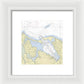 Port Jefferson New York Nautical Chart - Framed Print