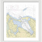Port Jefferson New York Nautical Chart - Framed Print