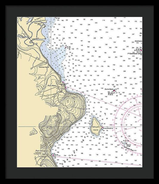 Port Kent-lake Champlain  Nautical Chart - Framed Print