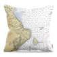 Port Kent-lake Champlain  Nautical Chart - Throw Pillow