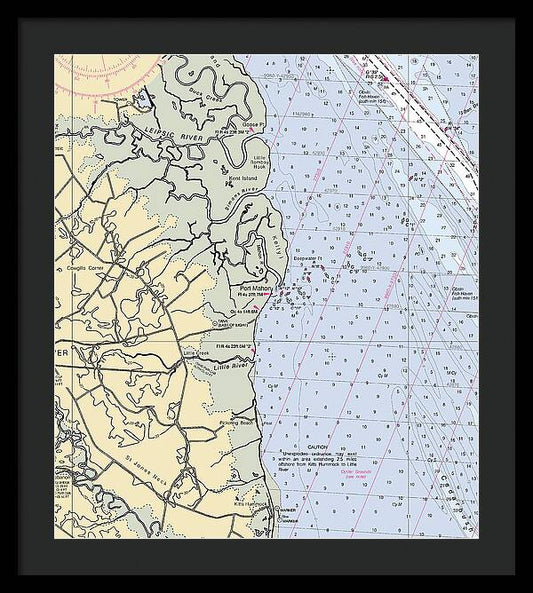 Port Mahon-delaware Nautical Chart - Framed Print
