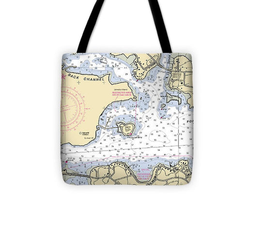 Portsmouth Harbor -new Hampshire Nautical Chart _v2 - Tote Bag