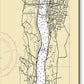 Poughkeepsee-new York Nautical Chart - Acrylic Print
