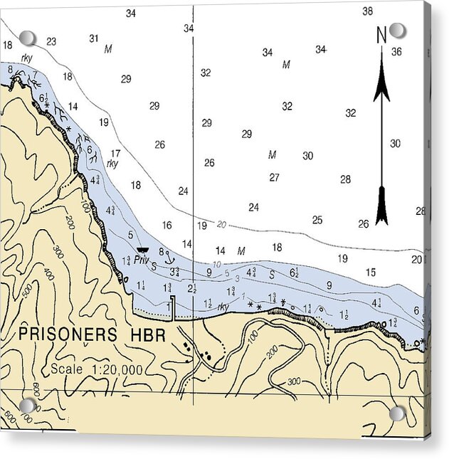 Prisoners Harbor-california Nautical Chart - Acrylic Print