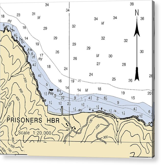 Prisoners Harbor-california Nautical Chart - Acrylic Print