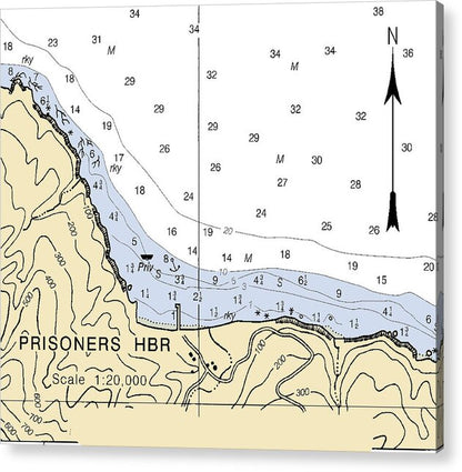 Prisoners Harbor-california Nautical Chart - Acrylic Print