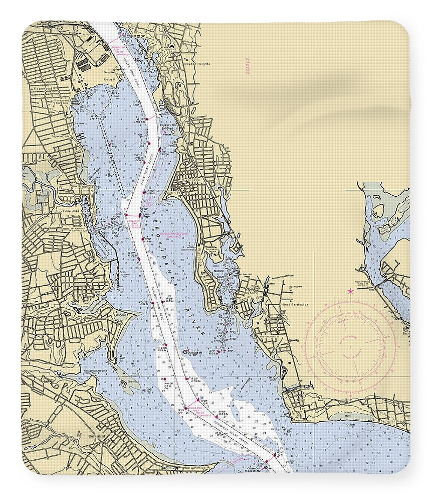 Providence River-rhode Island Nautical Chart - Blanket