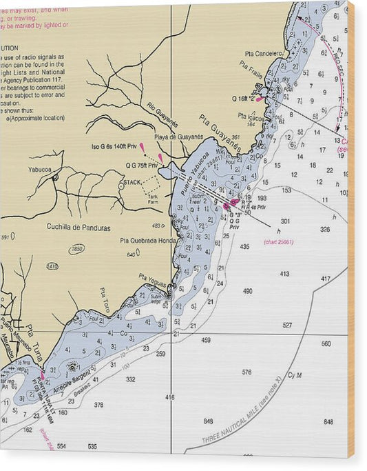 Puerto Yabucoa-puerto Rico Nautical Chart - Wood Print