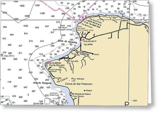 Punta Higuero-puerto Rico Nautical Chart - Greeting Card