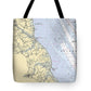 Rehobeth Bay & Indian River Bay-delaware Nautical Chart - Tote Bag