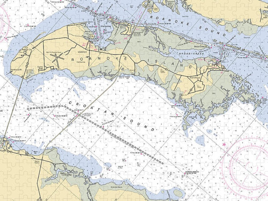 Roanoke Island-north Carolina Nautical Chart - Puzzle