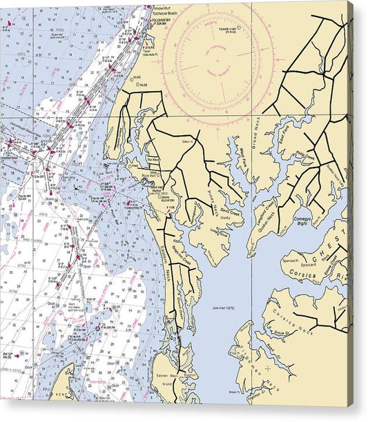 Rock Hall-maryland Nautical Chart - Acrylic Print