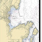 Rockland-maine Nautical Chart - Canvas Print