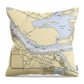 Roebling-new Jersey Nautical Chart - Throw Pillow