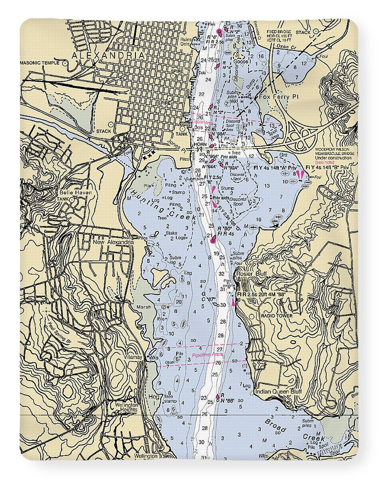 Rosier Bluff-maryland Nautical Chart - Blanket