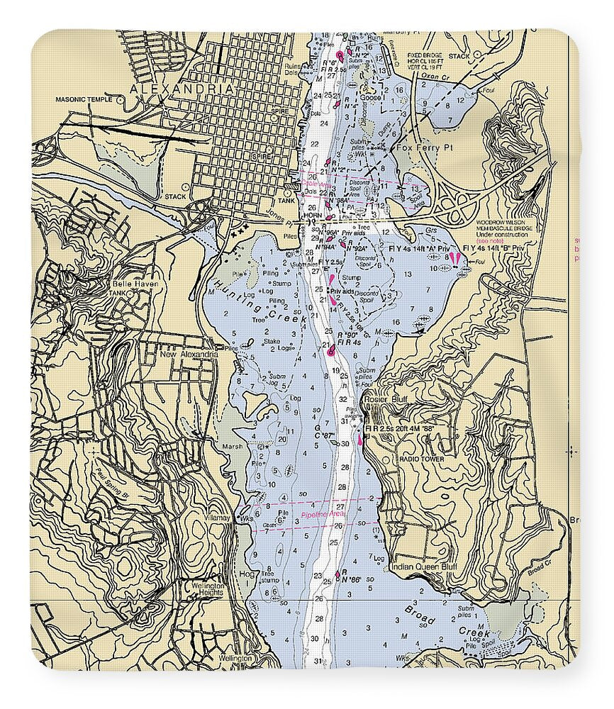 Rosier Bluff-maryland Nautical Chart - Blanket